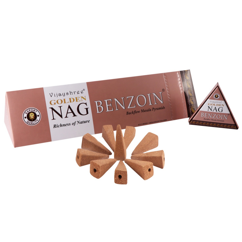 Vonné kužely GOLDEN NAG - tekoucí dým - Benzoin
