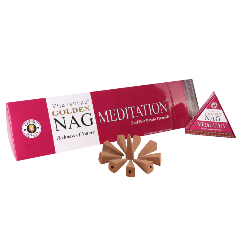 Vonné kužely GOLDEN NAG - tekoucí dým - Meditace